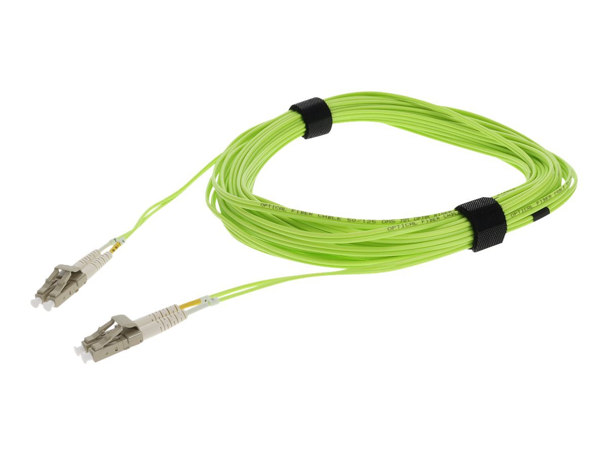 Proline 1m LC (M) to LC (M) Lime Green OM5 Duplex Fiber OFNR Patch Cable