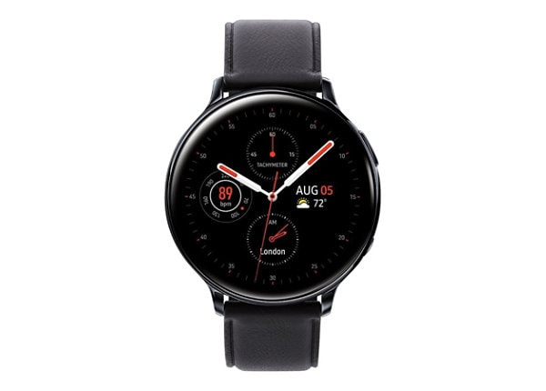 Samsung Galaxy Watch Active 2 - black stainless steel - smart watch with band - 4 GB - not specified