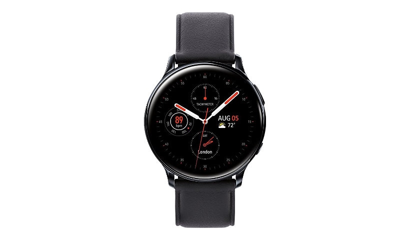 Samsung Galaxy Watch Active 2 - black stainless steel - smart watch with ba