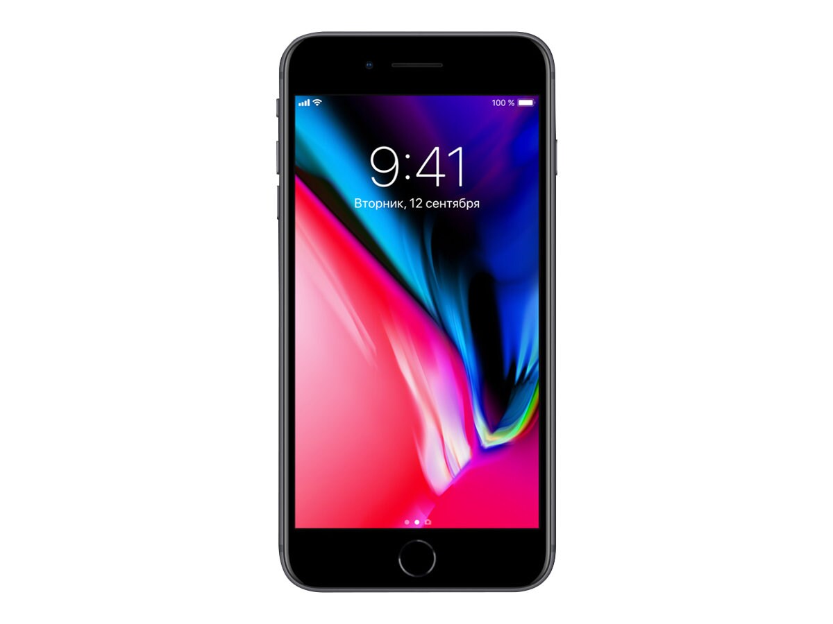 Apple iPhone 8 Plus - space gray - 4G - 128 GB - GSM - smartphone