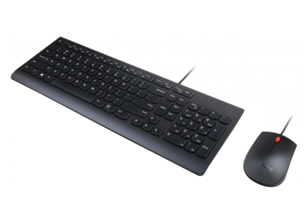 Lenovo Essential Wired Combo - keyboard and mouse set - Spanish - Latin America