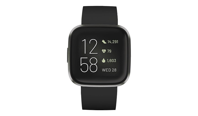 Fitbit Versa 2 - carbon - smart watch with band - black
