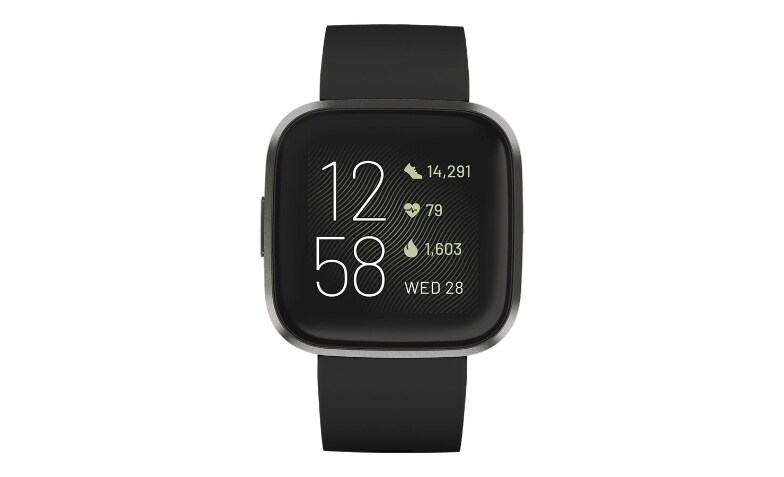Trække ud billede er mere end Fitbit Versa 2 - carbon - smart watch with band - black - FB507BKBK - -