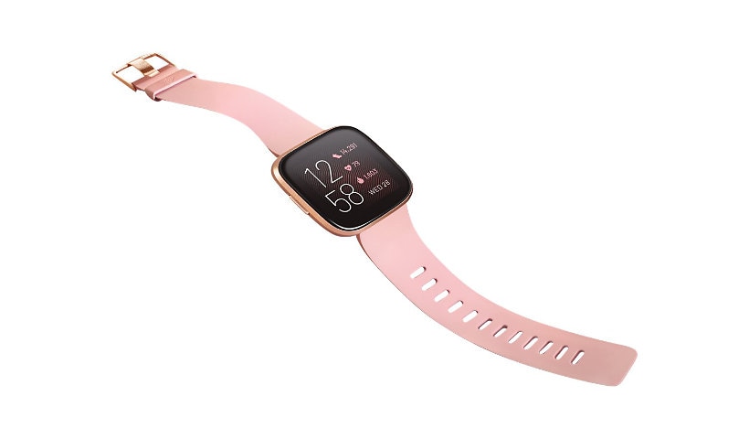 Fitbit Versa 2 - copper rose - smart watch with band - petal