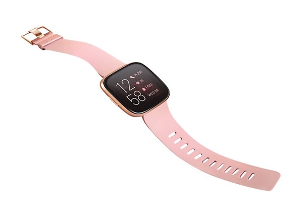 Fitbit Versa 2 - Smartwatch - Copper Rose Anodized Aluminum Case with Petal  Silicone Band