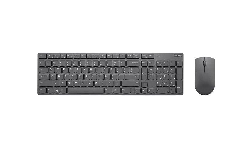 Lenovo Professional Ultraslim Combo - keyboard and mouse set - US - iron gray Input Device