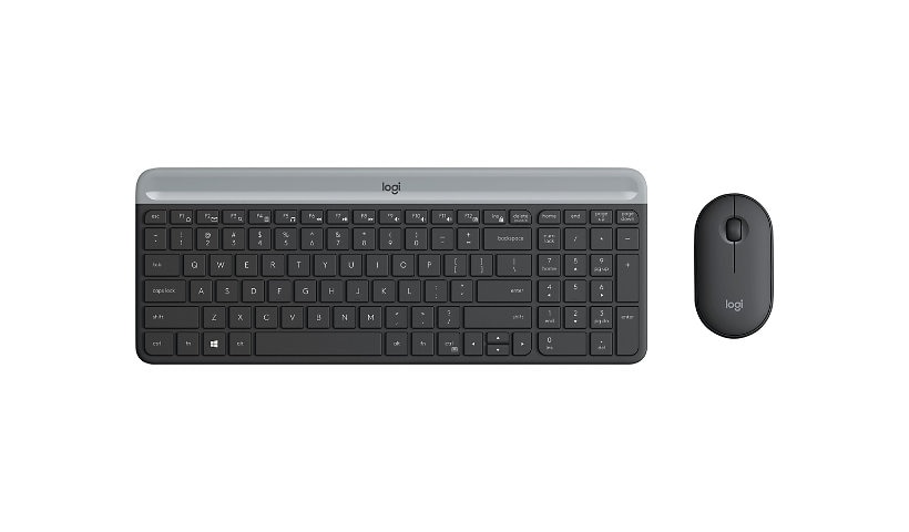 Logitech Slim Wireless Combo MK470 - keyboard and mouse set - graphite