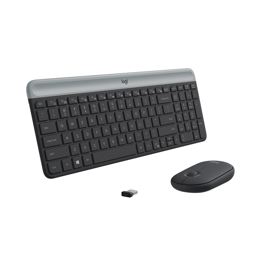Thumbnail 2 of 11 for Logitech Slim Wireless Combo MK470 - keyboard and mouse set - graphite