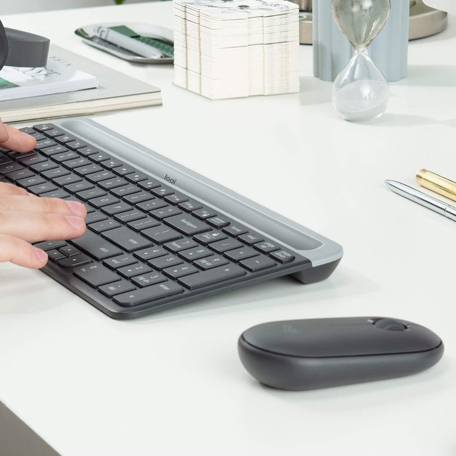 Thumbnail 4 of 11 for Logitech Slim Wireless Combo MK470 - keyboard and mouse set - graphite