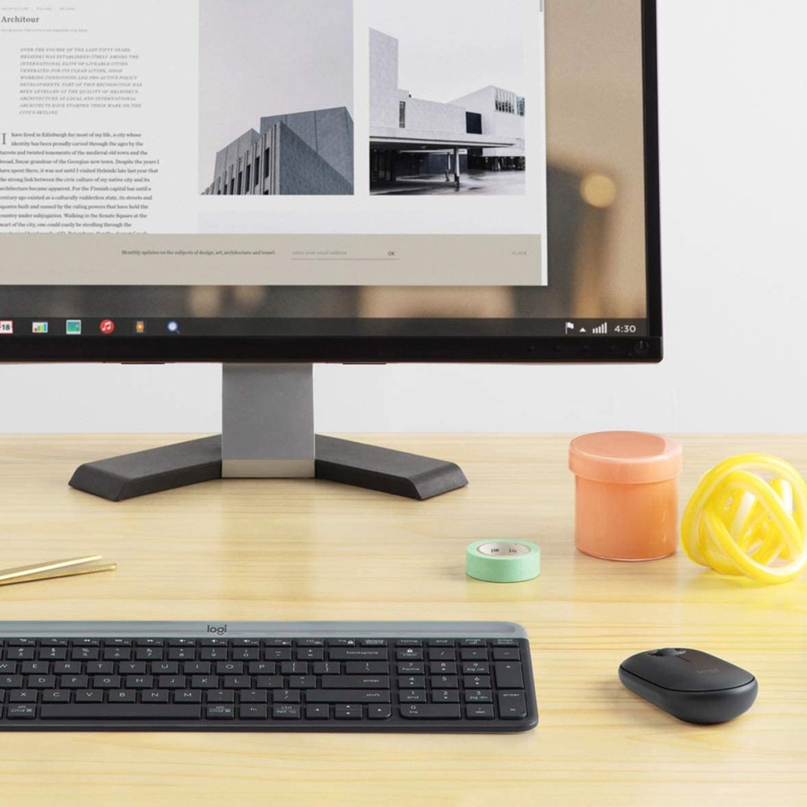 Thumbnail 5 of 11 for Logitech Slim Wireless Combo MK470 - keyboard and mouse set - graphite