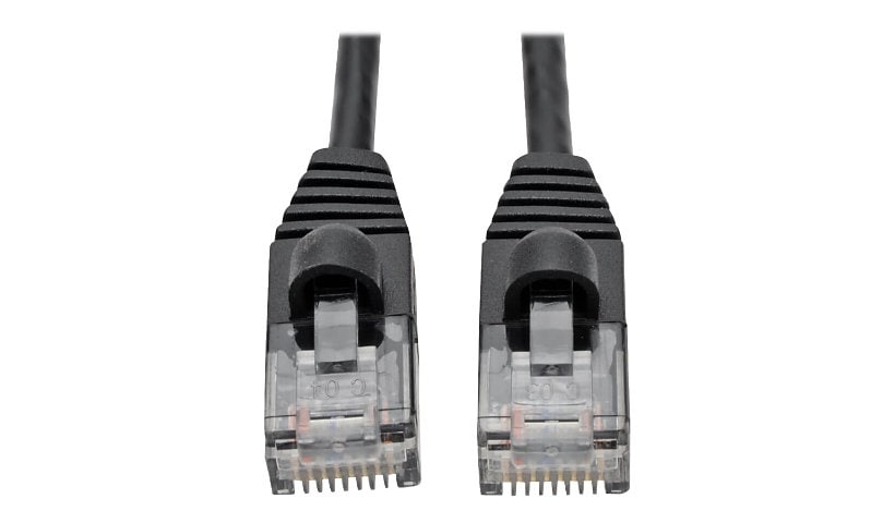 Eaton Tripp Lite Series Cat6a 10G Snagless Molded Slim UTP Ethernet Cable (RJ45 M/M), Black, 1 ft. (0.31 m) - patch