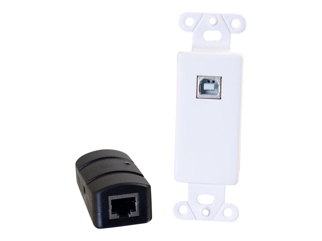 C2G USB Over Cat5/Cat6 Wall Plate to Box Extender - USB A 2.0 Extender - Up to 150ft