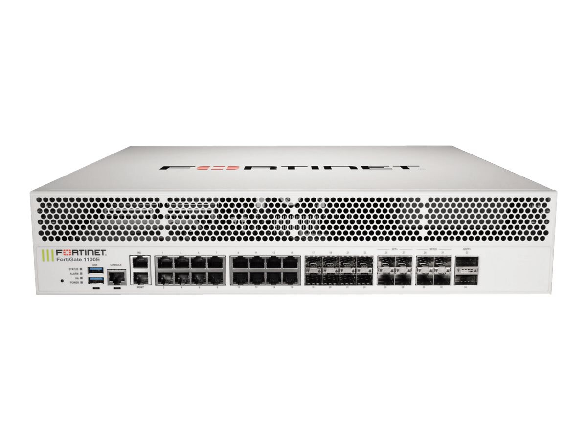 Fortinet FortiGate 1101E - security appliance - with 5 years FortiCare 24X7 Service + 5 years FortiGuard