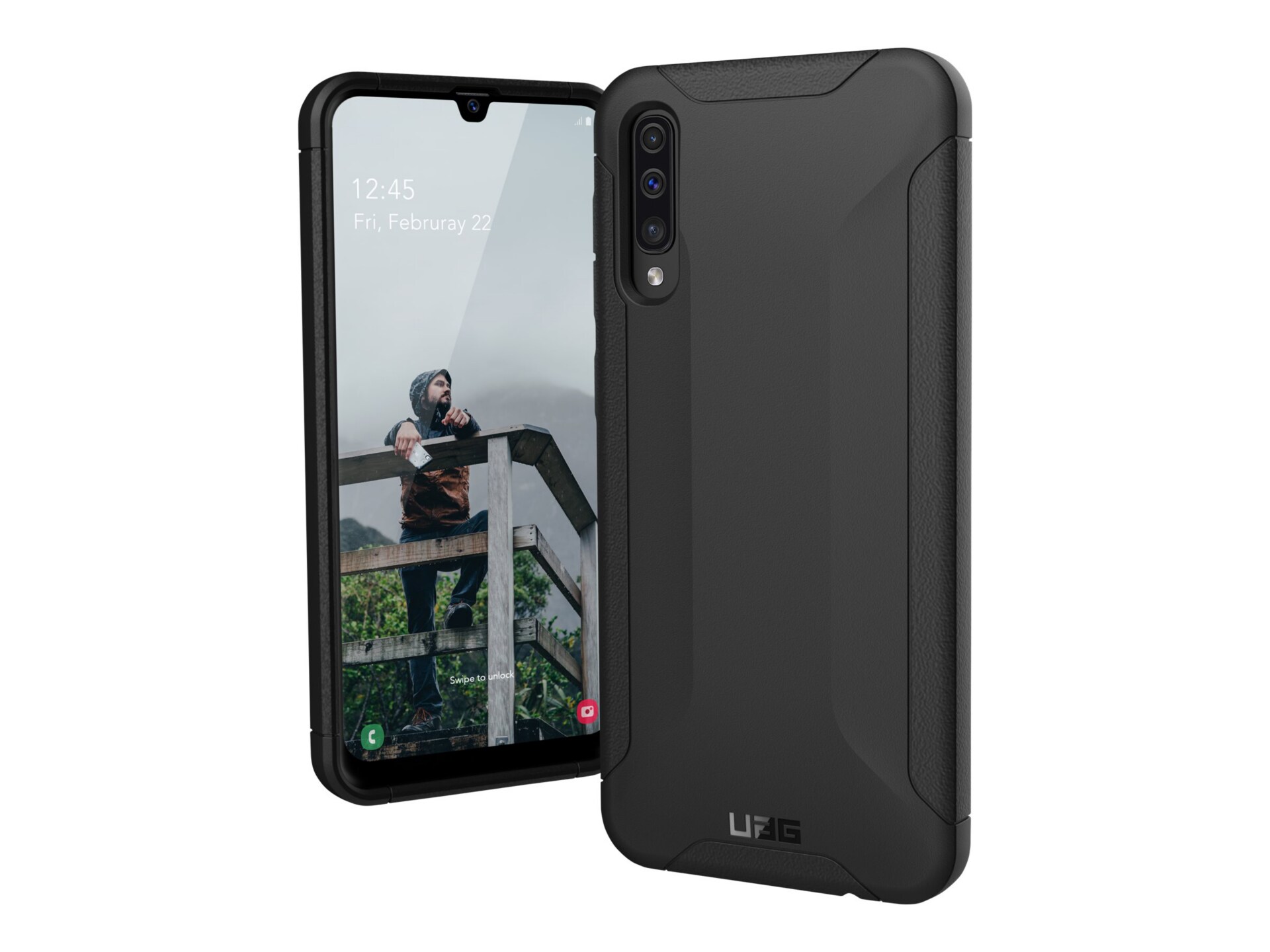 UAG Rugged Case for Samsung Galaxy A50 - Scout Black - back cover for cell