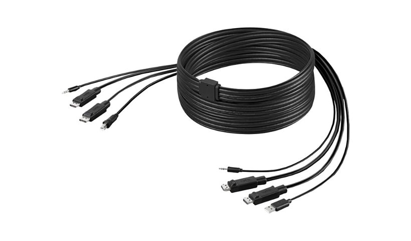 Belkin Secure KVM Combo Cable - keyboard / video / mouse / audio cable - TAA Compliant - 6 ft