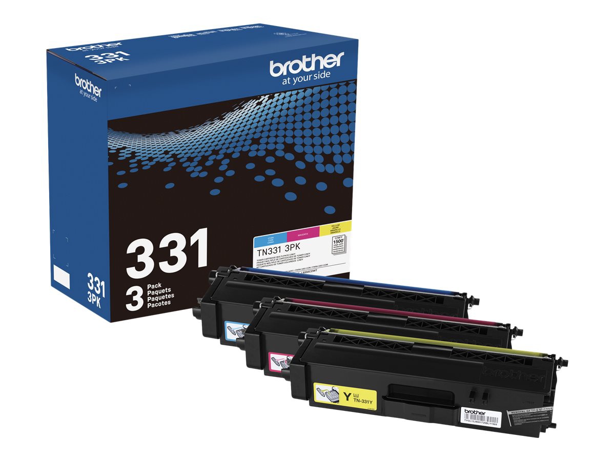 Brother TN331 3PK - 3-pack - yellow, cyan, magenta - original - toner cartr