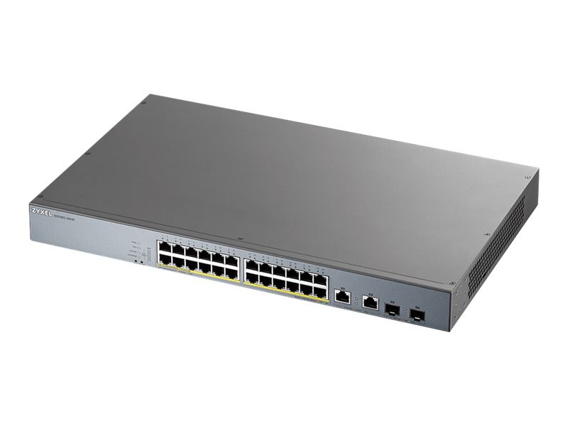 ZYXEL 24PT POE SWITCH W/UPLINK ENET