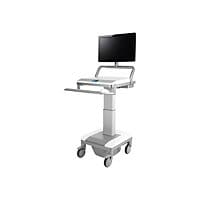 Capsa Healthcare T7 Powered Technology Cart - cart - for LCD display / keyboard / mouse / CPU - white