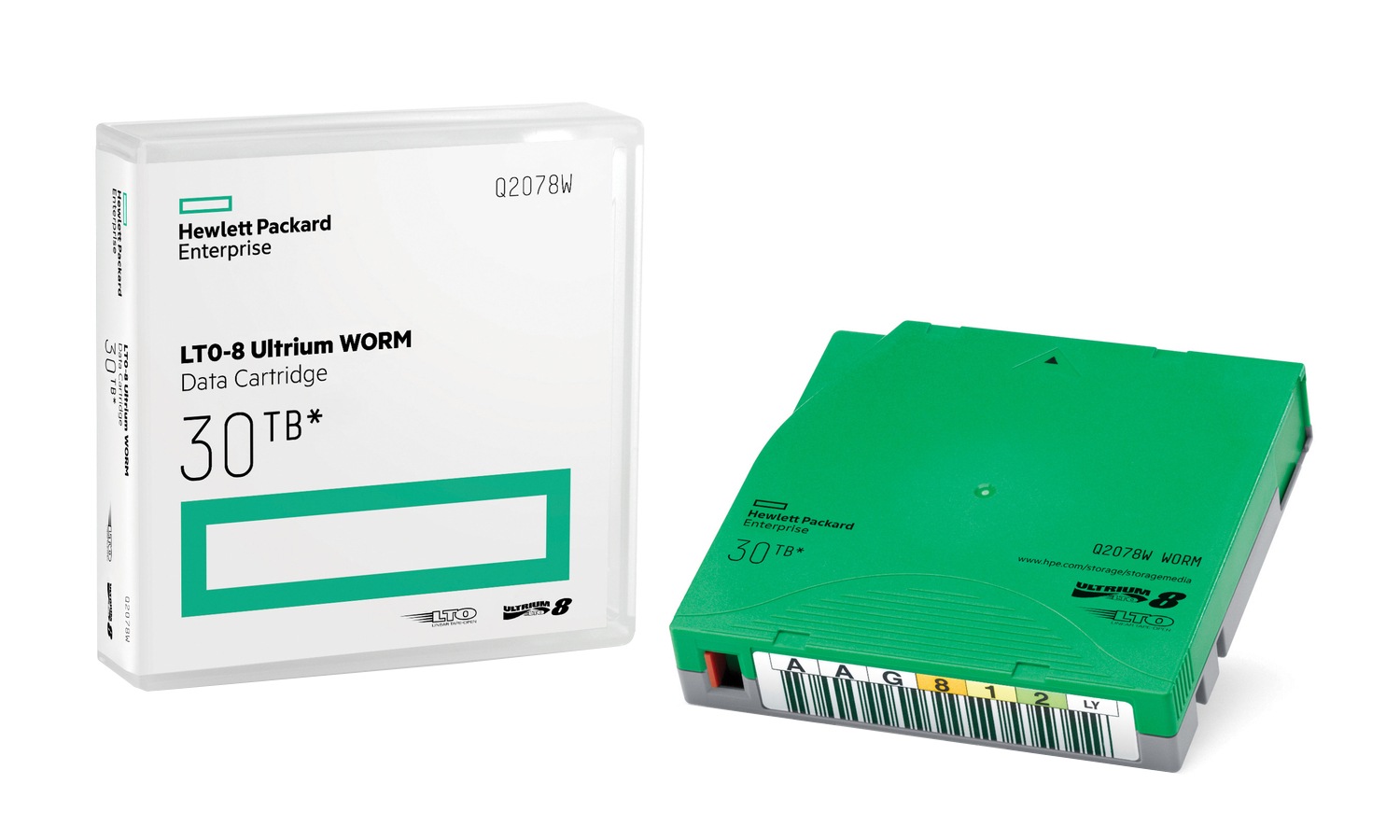 HPE Ultrium WORM Data Cartridge - LTO Ultrium WORM 8 x 20 - 12 TB - storage