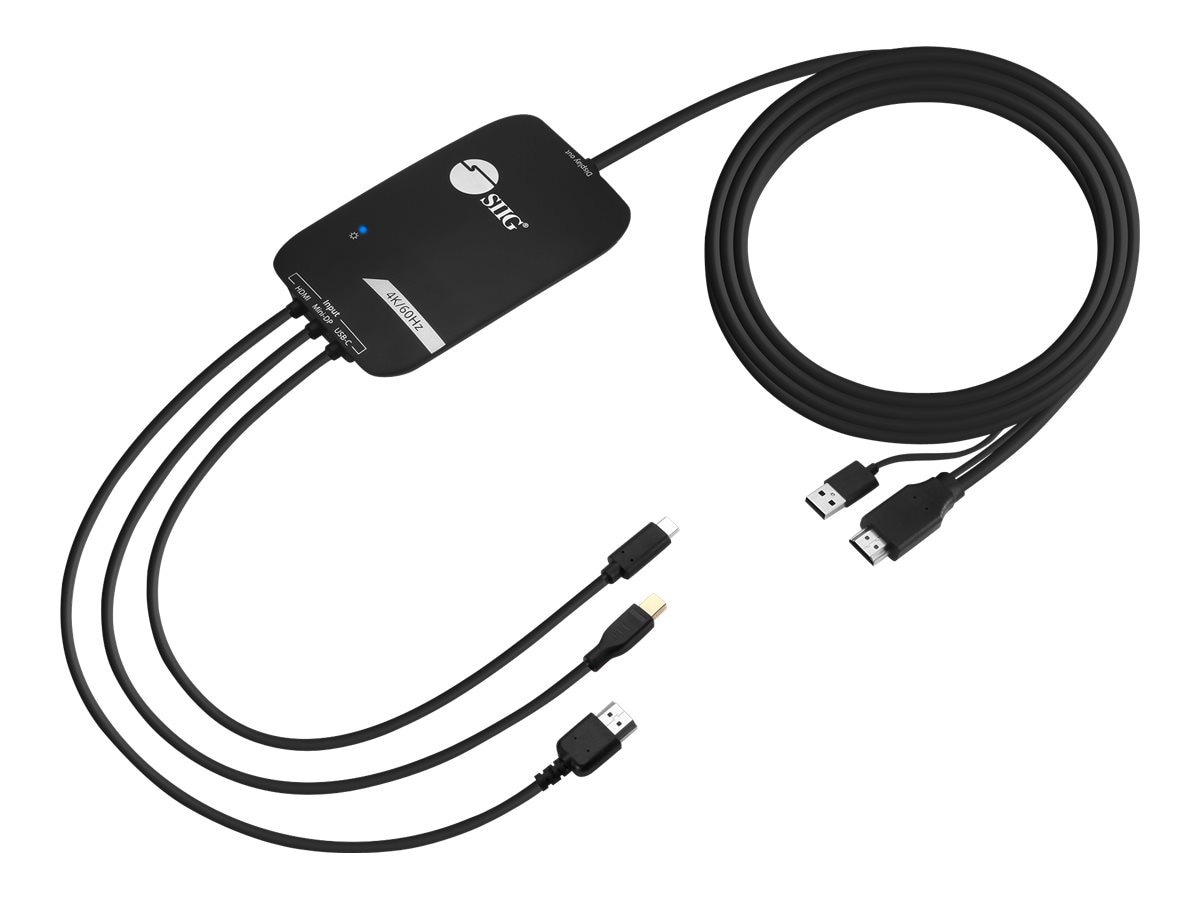 SIIG 3x1 HDMI 4K Multi format Presentation Switcher - BYOD - video/audio switch - 3 ports