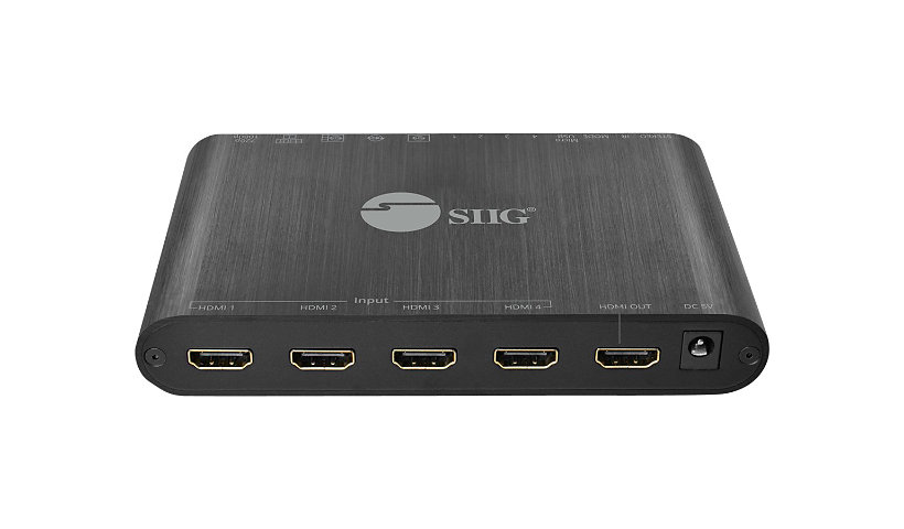 SIIG 4x1 HDMI Seamless Quad-Split Multi-Viewer - video/audio switch - 4 ports - TAA Compliant