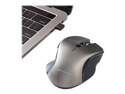 Thumbnail 5 of 8 for Verbatim USB-C Wireless Blue LED Mouse - mouse - 2.4 GHz - graphite