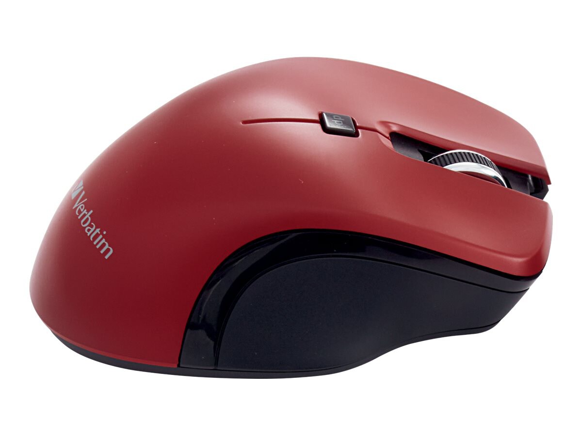 Thumbnail 5 of 8 for Verbatim USB-C Wireless Blue LED Mouse - mouse - 2.4 GHz - red