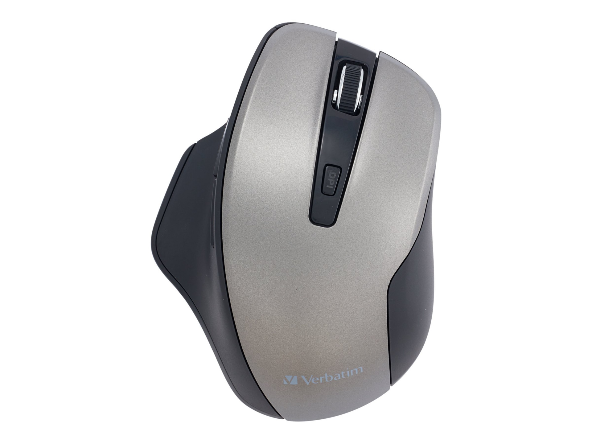 Verbatim Silent Ergonomic Wireless Blue LED Mouse - mouse - 2.4 GHz - graphite