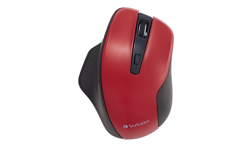 Verbatim Silent Ergonomic Wireless Blue LED Mouse - mouse - 2.4 GHz - red