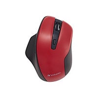 Verbatim Silent Ergonomic Wireless Blue LED Mouse - mouse - 2.4 GHz - red