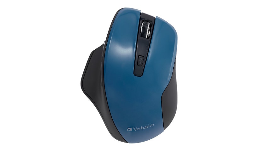 Verbatim Silent Ergonomic Wireless Blue LED Mouse - mouse - 2.4 GHz - dark teal