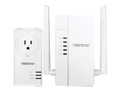 TRENDnet WiFi Everywhere Powerline AV2 Wireless Kit - powerline adapter kit  - Wi-Fi 5 - Wi-Fi 5 - wall-pluggable - TPL-430APK - PoE Injectors 