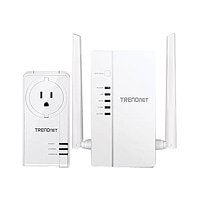TRENDnet WiFi Everywhere Powerline AV2 Wireless Kit - powerline adapter kit - Wi-Fi 5 - Wi-Fi 5 - wall-pluggable