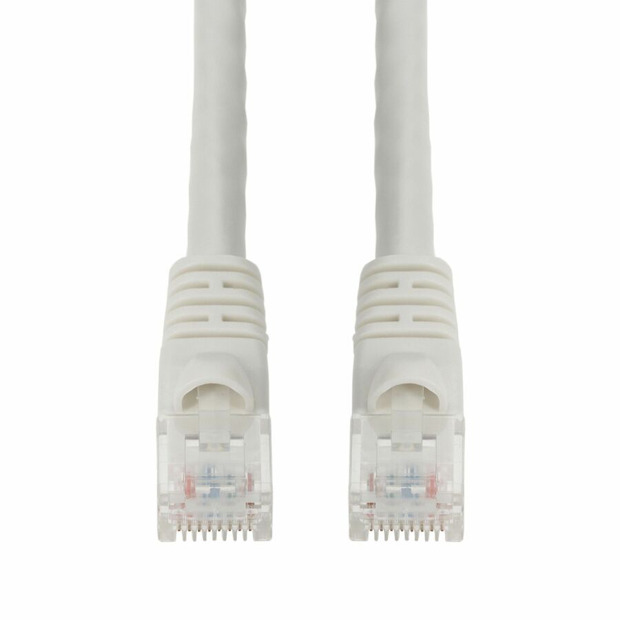 Thumbnail 2 of 3 for Proline 1ft White CAT 6A PVC Ethernet Cable Snagless Bubble Boot RJ-45 M/M