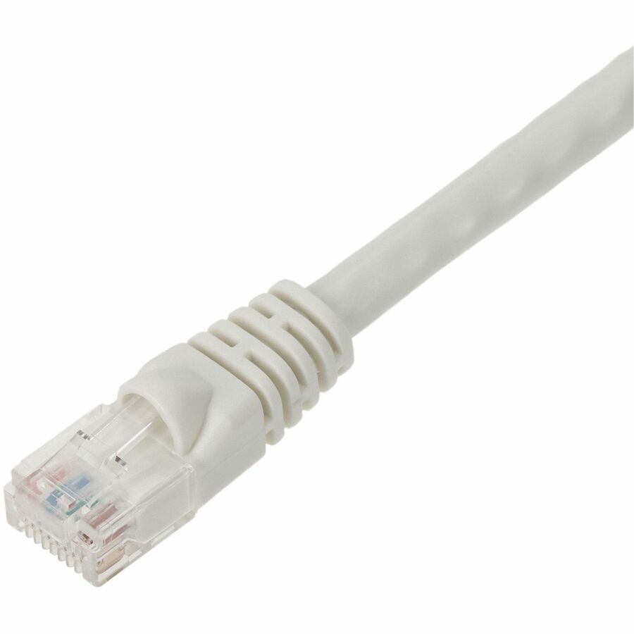 Thumbnail 3 of 3 for Proline 1ft White CAT 6A PVC Ethernet Cable Snagless Bubble Boot RJ-45 M/M
