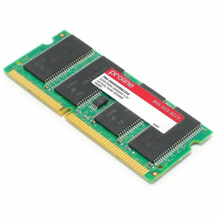 Proline JEDEC Standard 32GB DDR4-2666MHz Unbuffered Dual Rank x8 1.2V 260-pin CL15 SODIMM