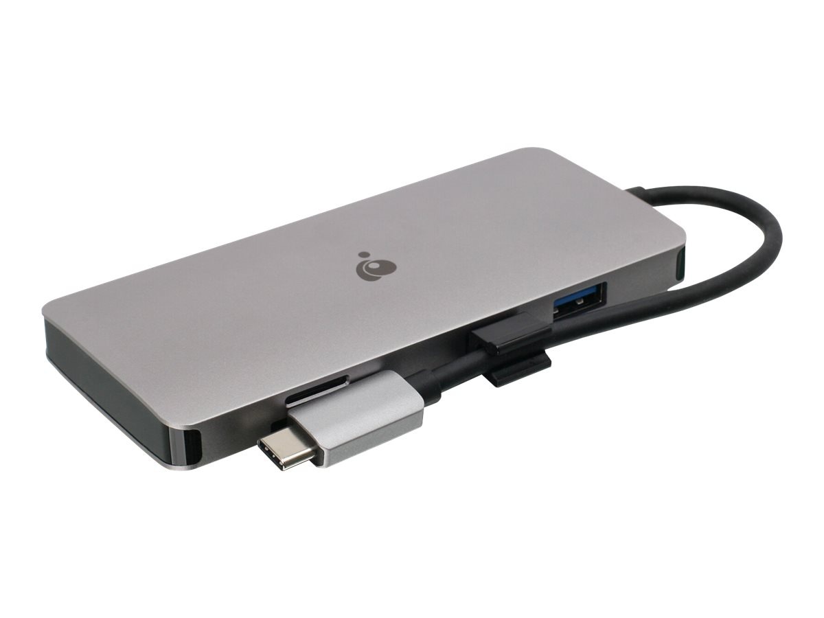 IOGEAR Travel Pro USB-C Dual HD Dock with Power Delivery 3.0 - docking stat