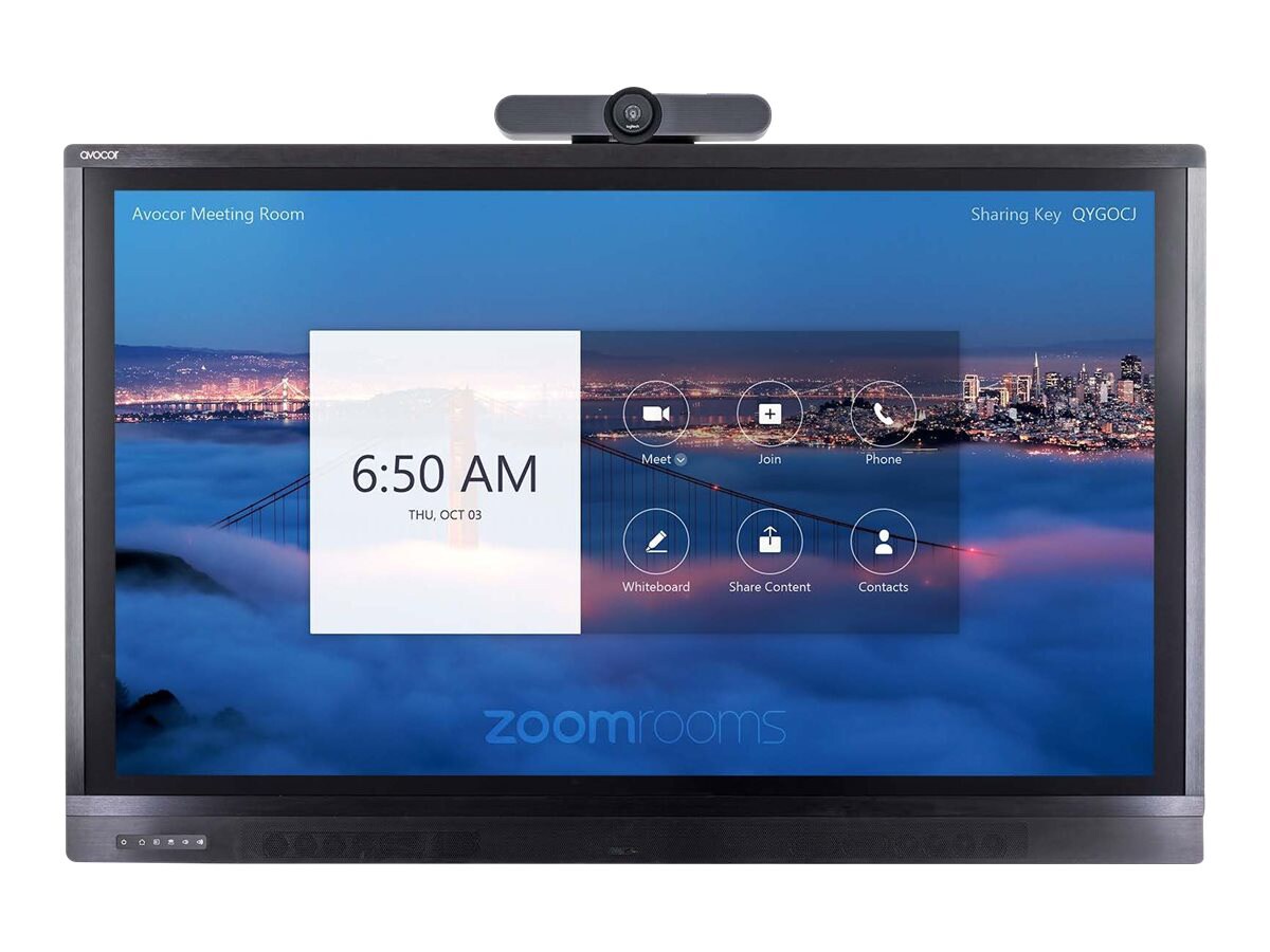 Avocor ALZ-7550 75" Premium Display for Zoom Room Touch with MeetUp