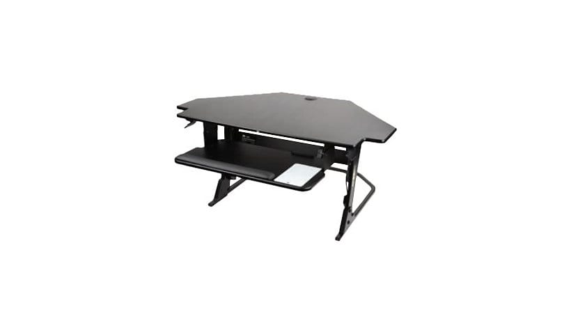 3M Precision Standing Adjustable Corner Desk - Black