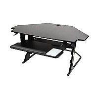 3M Precision Standing Adjustable Corner Desk - Black