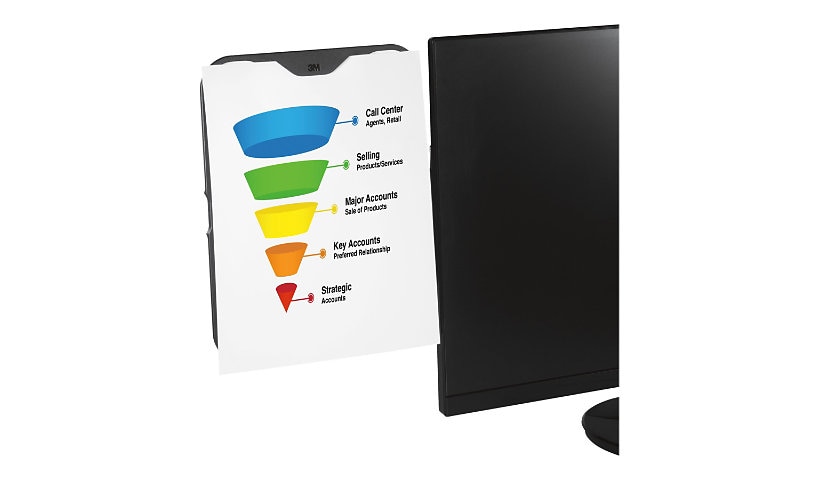3M 8.5"x11" Dry Erase Monitor Whiteboard - Black