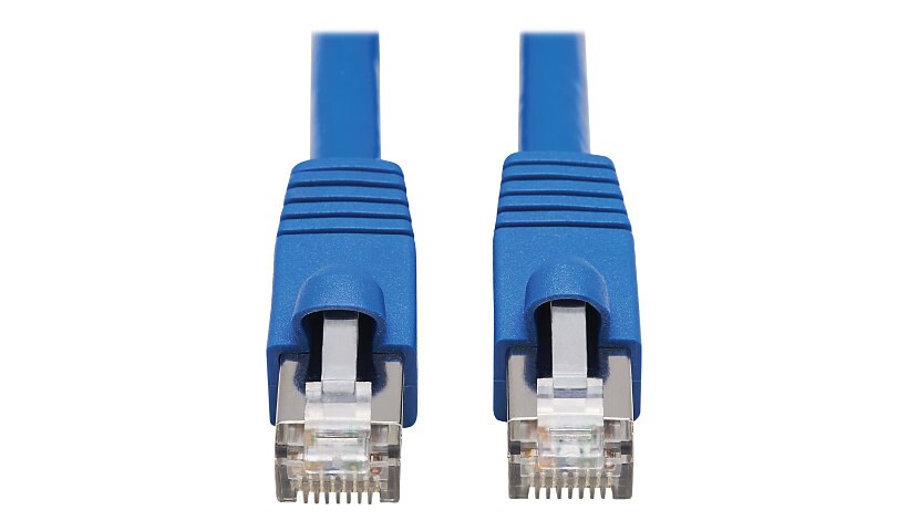 Tripp Lite Cat6a 10G-Certified Snagless F/UTP Network Patch Cable (RJ45 M/M), PoE, CMR-LP, Blue, 20 ft. - patch cable -
