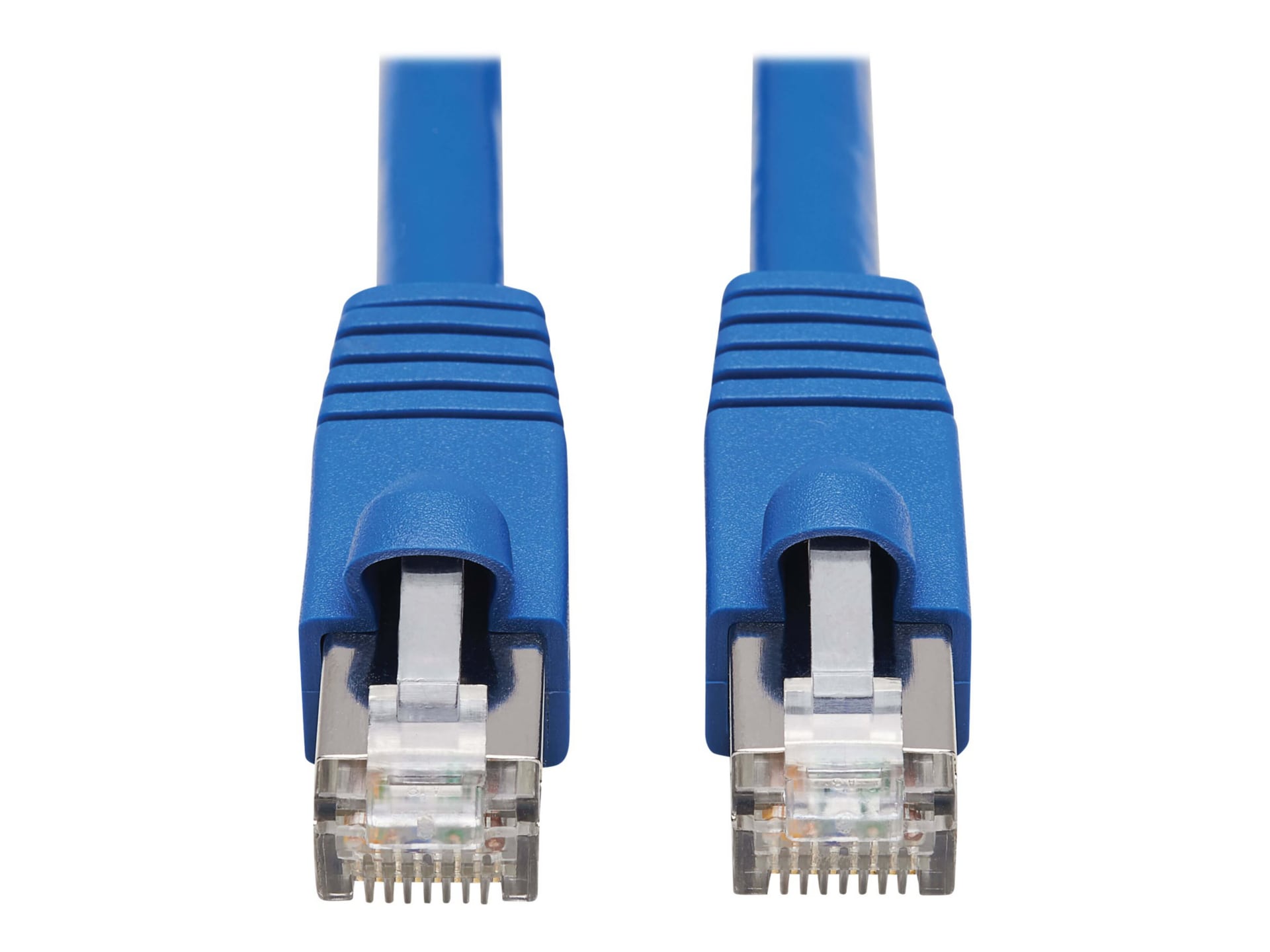 Eaton Tripp Lite Series Cat6a 10G Snagless F/UTP Ethernet Cable (RJ45 M/M), PoE, CMR-LP, Blue, 50 ft. (15.24 m) - patch