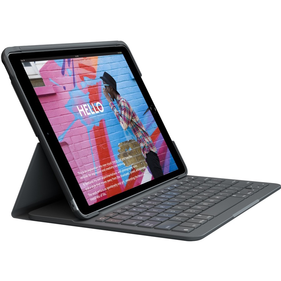 Logitech 10.2" Keyboard Slim Folio for iPad (7th, 8th & 9th gen) and case - graphite - 920-009473 - Keyboards - CDW.com