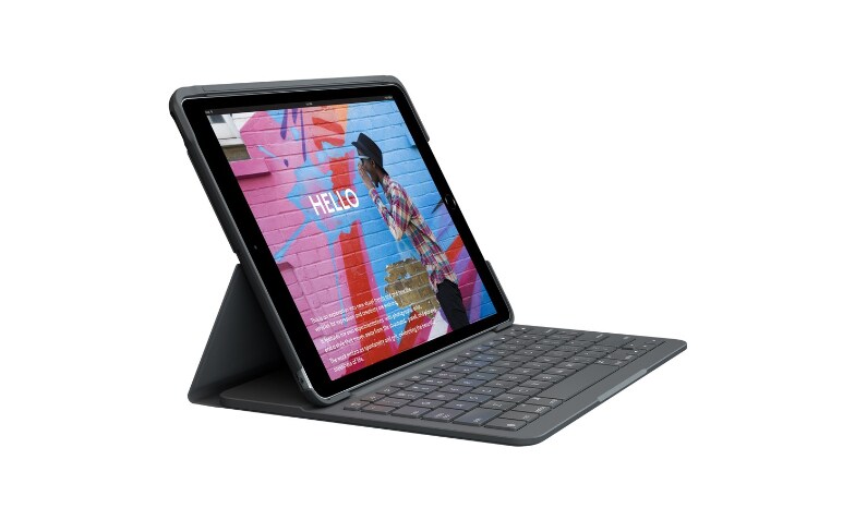 Logitech 10,2 Keyboard Case Slim Folio for iPad (7th, 8th & 9th gen) -  keyboard and folio case - graphite - 920-009473 - Tablet Cases - CDW.ca