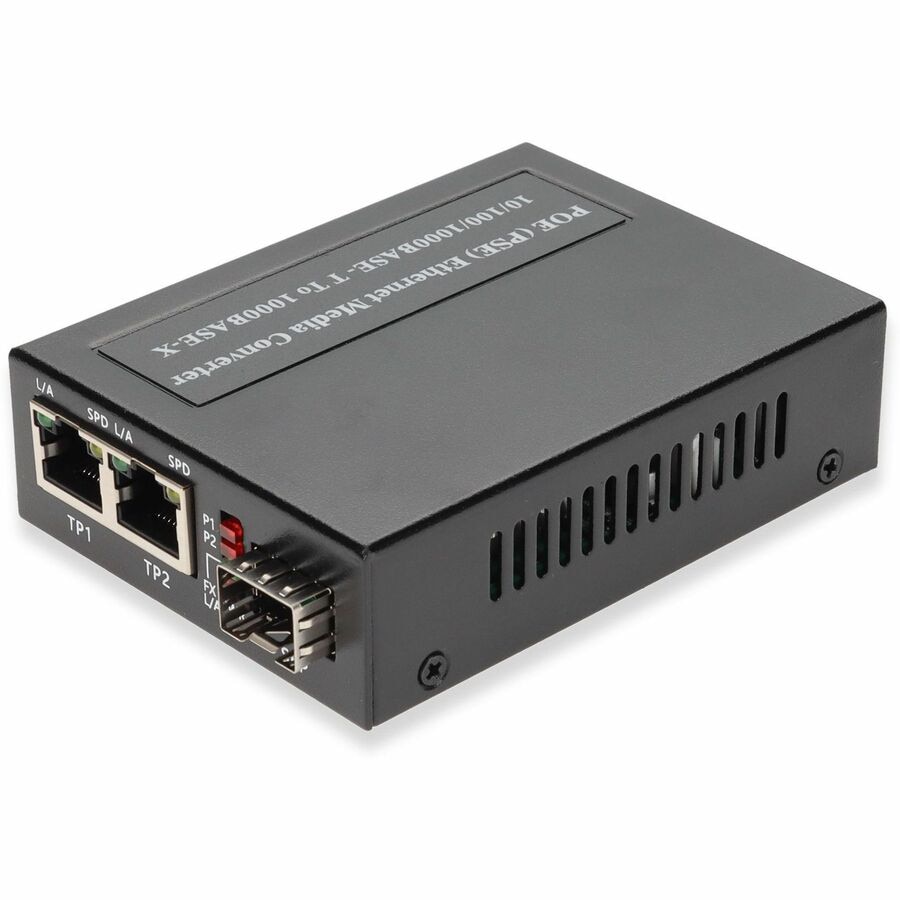 Proline 10/100/1000Base-TX(RJ-45) x2 to 1 Open SFP Port POE+ (30W) Media Co