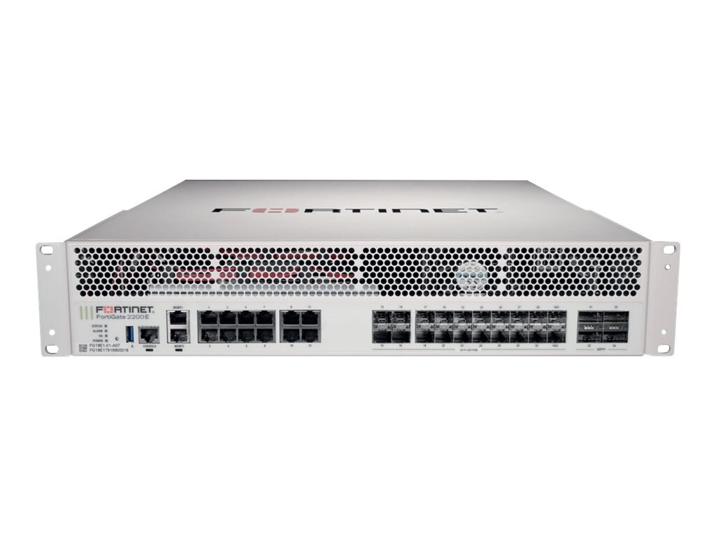 Fortinet FortiGate 2200E - UTM Bundle - security appliance - with 3 years FortiCare 24X7 Service + 3 years FortiGuard