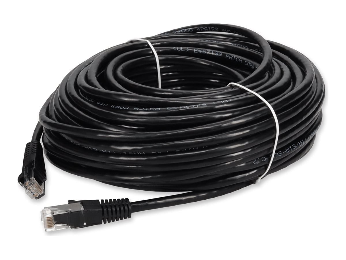 Proline 100ft RJ-45 (M) to RJ-45 (M) Black Cat6 UTP PVC Copper Patch Cable