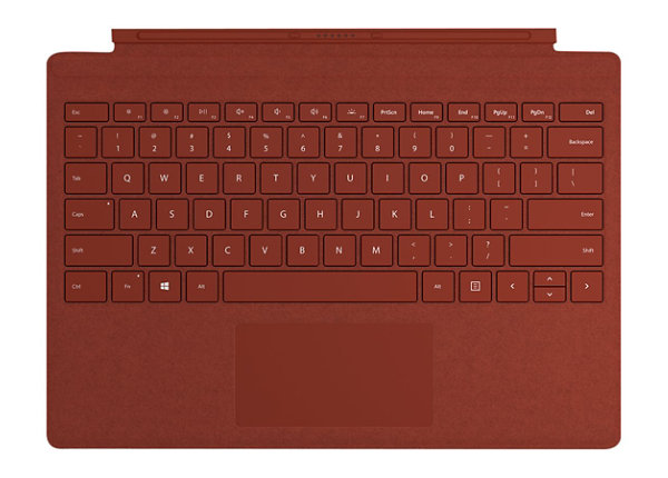 Microsoft Surface Pro Signature Type Cover - keyboard - with trackpad -  QWERTY - US - poppy red