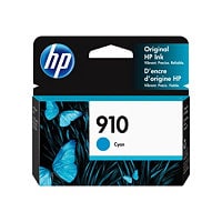 HP 910 Original Standard Yield Inkjet Ink Cartridge - Cyan - 1 Each